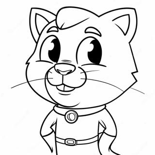 Talking Tom In Superhero Costume Coloring Page 71033-57067