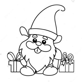 Christmas Gnome Coloring Page 7111-5844