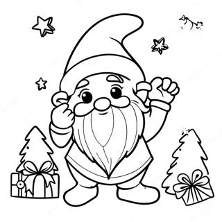 Christmas Gnome Coloring Pages