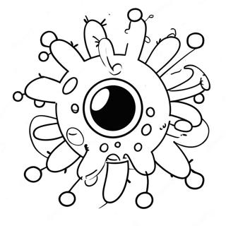 Cute Cartoon Virus Coloring Page 71153-57161