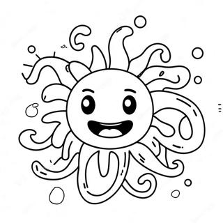 Cute Cartoon Virus Coloring Page 71153-57162