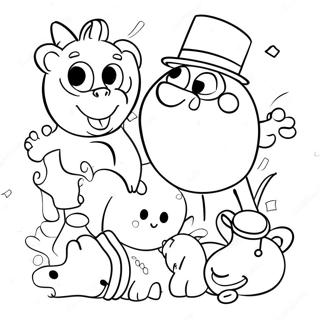 Rhyming Coloring Page With Fun Characters 71182-57179