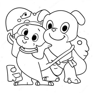 Rhyming Coloring Page With Fun Characters 71182-57180