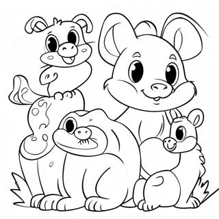 Whimsical Rhyming Animals Coloring Page 71183-57189