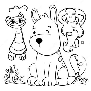 Whimsical Rhyming Animals Coloring Page 71183-57190