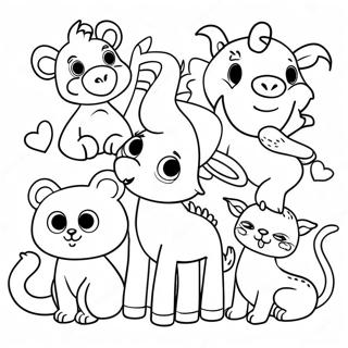 Whimsical Rhyming Animals Coloring Page 71183-57191