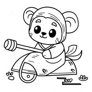 Cute Ewok With Speeder Coloring Page 71193-57196