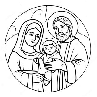 Mary And Joseph With Baby Jesus Coloring Page 71203-57202