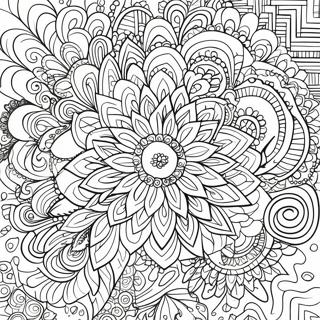 Hippie Trippy Mandala Coloring Page 71212-57207