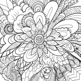 Colorful Psychedelic Patterns Coloring Page 71213-57209