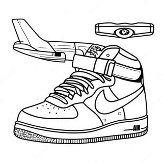 Air Force 1 Classic Sneakers Coloring Page 7121-5852