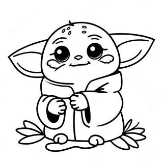 Baby Yoda Easter Egg Coloring Page 71262-57251