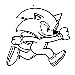 Sonic The Hedgehog Running Fast Coloring Page 71273-57257