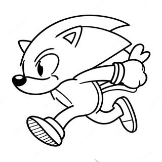 Sonic The Hedgehog Running Fast Coloring Page 71273-57258