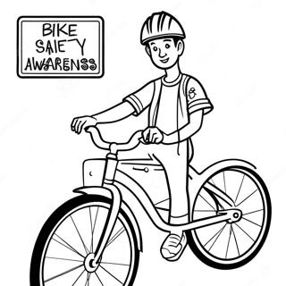 Bike Safety Awareness Coloring Page 71282-57267