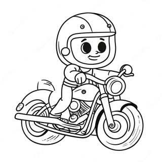 Cute Cartoon Biker Coloring Page 71283-57263