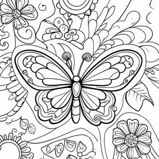 Vibrant Prismacolor Butterfly Coloring Page 71293-57274