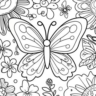 Vibrant Prismacolor Butterfly Coloring Page 71293-57275