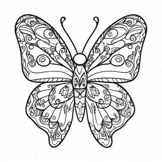 Vibrant Prismacolor Butterfly Coloring Page 71293-57276