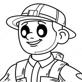 Pixelated Character Adventure Coloring Page 712-561