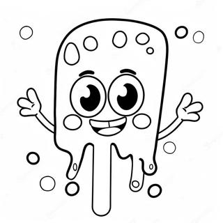 Colorful Spongebob Popsicle With Smiling Face Coloring Page 71323-57296