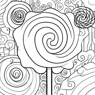 Colorful Swirl Lollipop Coloring Page 7132-5860