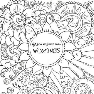 Bright And Cheerful Affirmations Coloring Page 71343-57316