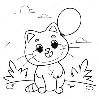 Splat The Cat With Colorful Balloons Coloring Page 71363-57332