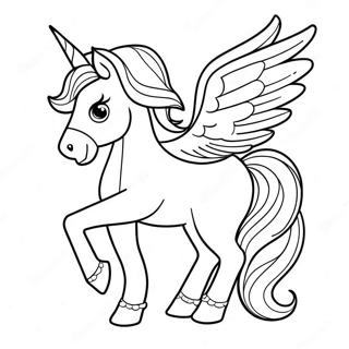 Unicorn Horse Coloring Page 71402-57360