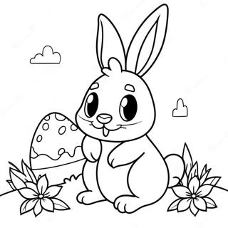 Vintage Easter Bunny Coloring Page 71422-57376