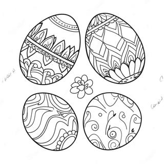 Charming Vintage Easter Eggs Coloring Page 71423-57378