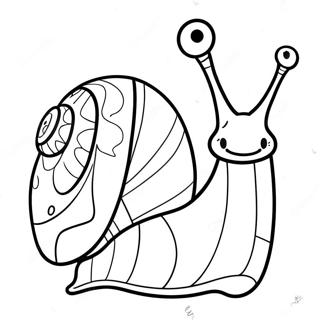 Cute Gary The Snail Coloring Page 7142-5862