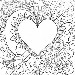 Heart Butterfly Coloring Pages