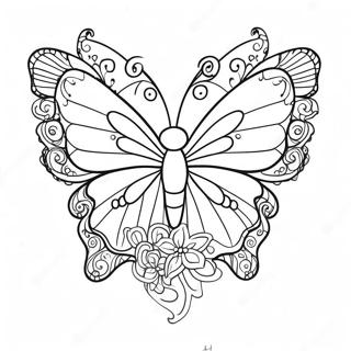 Heart Butterfly Coloring Page 71432-57382