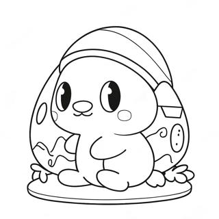 Cute Easter Among Us Crewmate Coloring Page 71443-57393