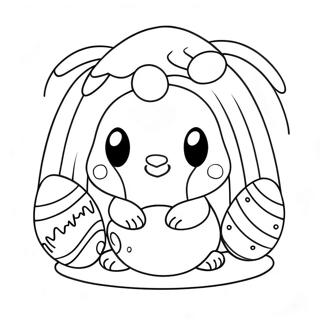 Cute Easter Among Us Crewmate Coloring Page 71443-57395