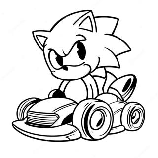 Sonic The Hedgehog Racing Coloring Page 71453-57403