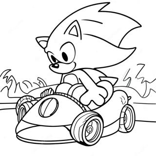 Sonic The Hedgehog Racing Coloring Page 71453-57404