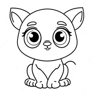 Cute Tiko With Big Eyes Coloring Page 71483-57428