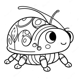 Cute Roly Poly Bug Coloring Page 71493-57437