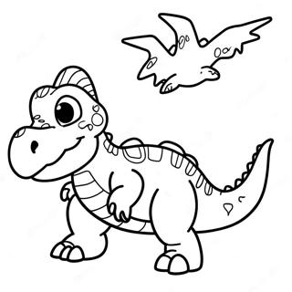 Gogo Dino Coloring Pages