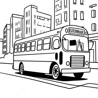 Colorful City Bus In Motion Coloring Page 71513-57455