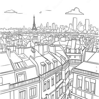 Paris Skyline Coloring Page 7151-5870