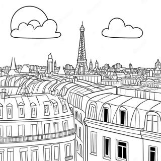 Paris Skyline Coloring Page 7151-5871