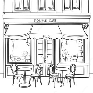 Charming Parisian Cafe Coloring Page 7152-5873