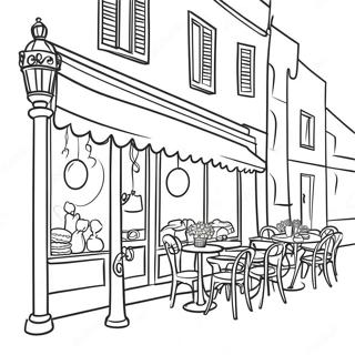 Charming Parisian Cafe Coloring Page 7152-5874