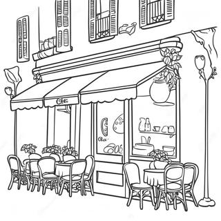 Charming Parisian Cafe Coloring Page 7152-5875