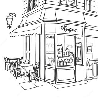 Charming Parisian Cafe Coloring Page 7152-5876