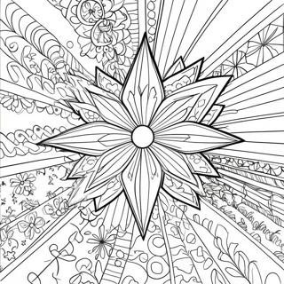 Colorful Starburst Pattern Coloring Page 71543-57470