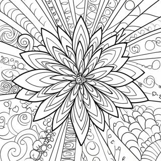 Colorful Starburst Pattern Coloring Page 71543-57471